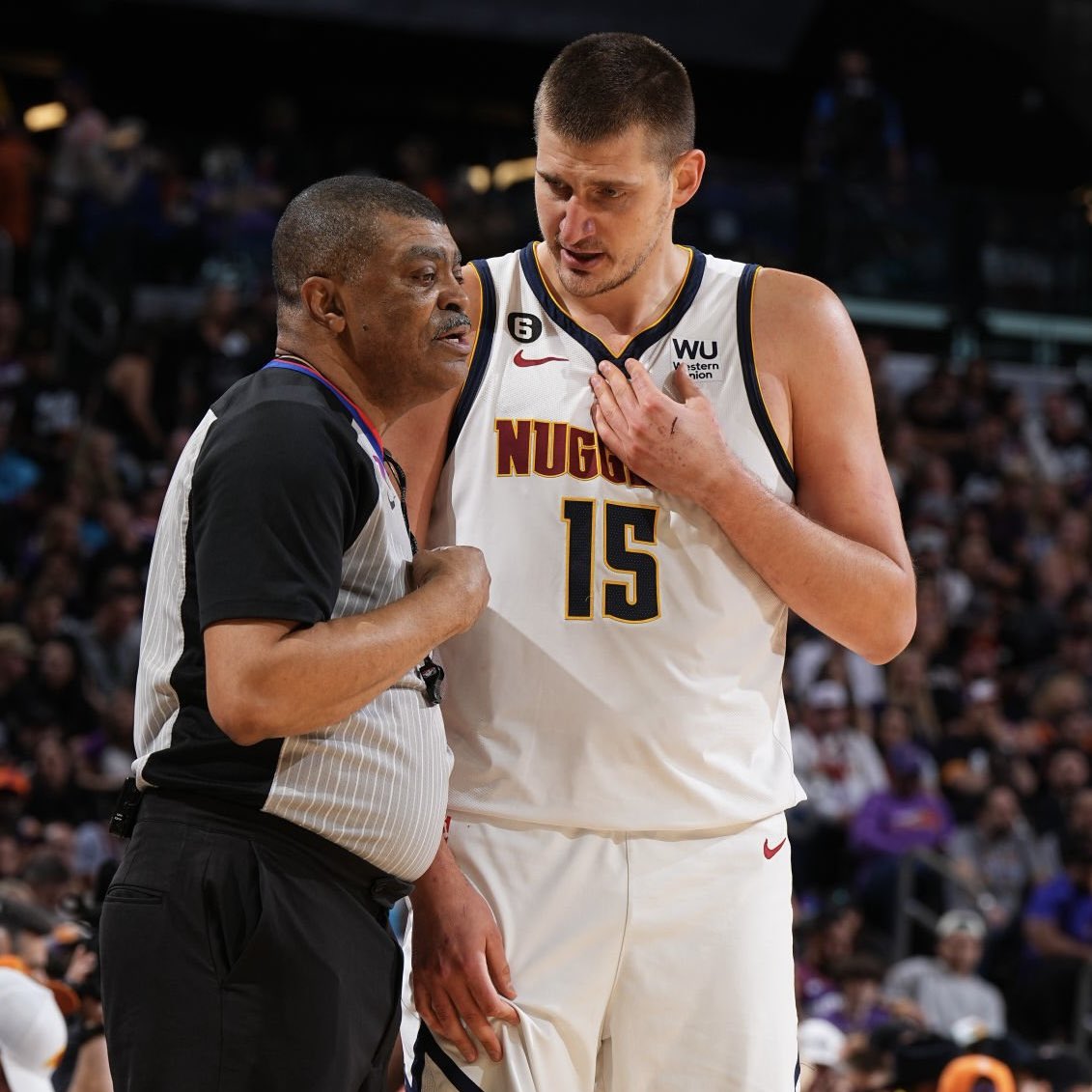 PolymarketHoops's tweet photo. The Nuggets have been removed from LeBron James’ list of potential destinations, per @ShamsCharania. https://t.co/iXv7wuFBuI