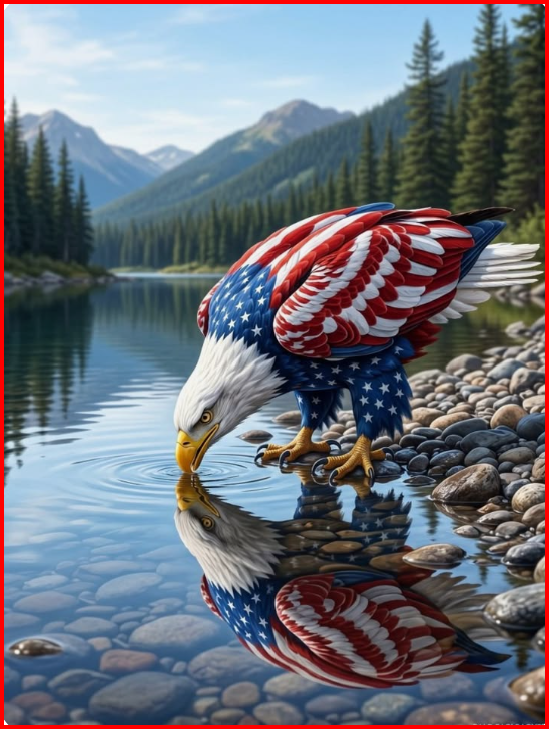 KennethFCrowe1's tweet photo. Even the American Eagle pauses to reflect.
In the stillness, strength meets clarity.
This is what we fight for — a nation as majestic and free as the land itself.
No matter how turbulent the times, America always finds its way back to its true reflection: liberty, resilience, and an unbreakable spirit.
God bless the United States of America. 🇺🇸