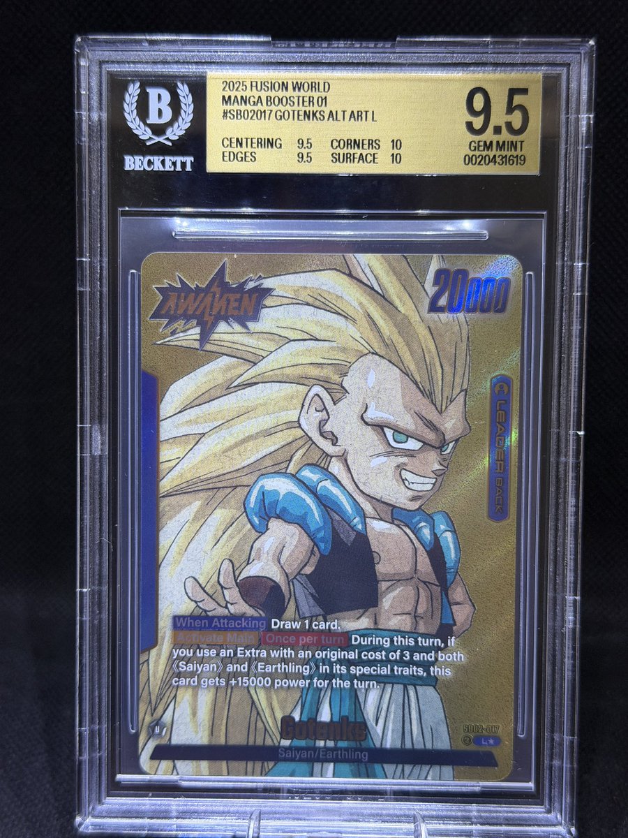 Icebytwon's tweet photo. Selling Gold Leader Sb01 bgs 9.5 $300 @BUYSELLTRADETCG https://t.co/tR338PmWM3