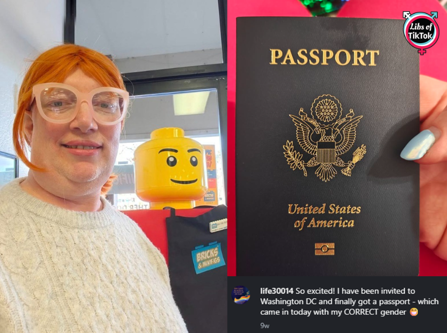 libsoftiktok's tweet photo. Bobbie Simpson, a man pretending to be a woman, is a board member for the Gateway Unified School District in CA.

He is bragging online about getting a new passport with the "CORRECT" (aka false) gender. 

These are the people responsible for your kids’ education https://t.co/Oy9yw1CB72