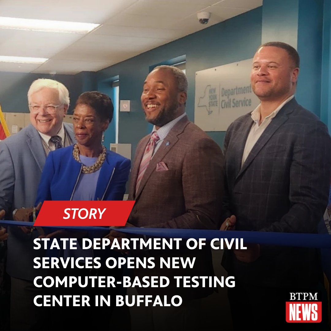 BTPMNews's tweet photo. The New York Department of Civil Service opened a new computer-based testing center in Buffalo on Wednesday. The facility will give state employees easier access to exams required for advancement.

To qualify for promotion, many state employees — from a state roadside worker wanting to progress into management to a clerical worker — are required to take a test, said civil service department spokesperson Bryan Viggiani.

More than 50,000 state employees took a promotion exam last year, said Debra Penn, director of the New York State Department of Civil Service Testing Services Division.

In the past, those exams were not digital and often had to be taken in local high schools on the weekends, said Viggiani.

Department Commissioner Timothy Hogues said the new Buffalo testing center will be open six days a week and allow examinees to schedule their own test times.

“We've also heard loud and clear that individuals would like more options in taking civil service examinations, and so we've expanded the opportunity for individuals to do this,” Hogues said. “This will eliminate the barriers that individuals have when having either childcare [or] just scheduling.”

Read more at the link below.