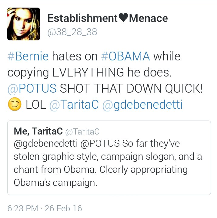SassyDem's tweet photo. @dhartk @PollTracker2024 @MaineDems @TheDemocrats #LOL @ DSA COMMUNISTS using "#NotMeUs" as their handle when IT'S A SLANDEROUS ANTI-@TheDemocrats LIE ABOUT OBAMA‼️ There's never been a more ME! ME! ME! "ONLY I CAN FIX IT" CON MAN TO GRIFT HIS WAY TO THE PRESIDENCY THAN #PutinPuppet #BernieSanders 🖕🏼🌹🤡 @dhartk https://t.co/k5vLE1Uf1r
