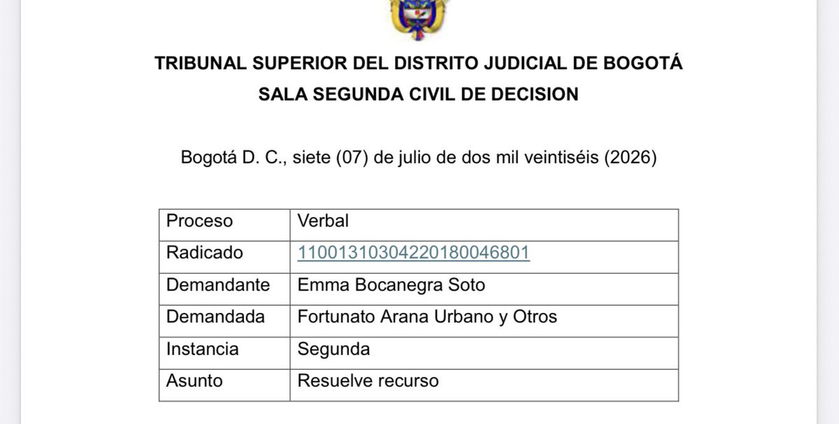 jairoparrac's tweet photo. EL ENVÍO DE LA SUSTENTACIÓN AL CORREO DEL DESPACHO, Y NO AL DE SECRETARÍA, NO JUSTIFICA DECLARAR DESIERTA LA APELACIÓN. TSB: Aunque la sustentación fue enviada al correo del despacho y no al de la Secretaría de la Sala Civil, el Tribunal consideró que el memorial llegó dentro del término legal a una dirección oficial de la Corporación y, además, al despacho que conocía de la apelación. Por eso, la finalidad del acto se cumplió, pues el superior recibió oportunamente los reparos contra la sentencia. En esas condiciones, declarar desierta la apelación por la sola equivocación en el buzón habría sido un exceso ritual.

Me parece una decisión correcta y, sobre todo, garantista. Si la sustentación llegó en tiempo, al Tribunal y al despacho que debía resolver la apelación, lo razonable era tenerla por presentada y permitir que el recurso siguiera su curso —⬇️⬇️—