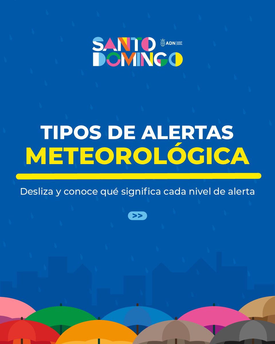 AlcaldiaDN's tweet photo. 🚨🌧️ Conoce los niveles de alerta meteorológica y actúa a tiempo para protegerte a ti y a tu familia. https://t.co/8brjWYaSUs