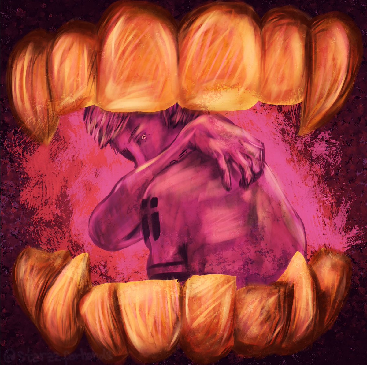 starzzforhands's tweet photo. my piece for the rab 15th anniversary collab, run by @kidzboppizza and @twiceasfar_ ! 

my prompt was 'poisoned'

#cliqueart #twentyonepilots https://t.co/zUXo9Vr9V6