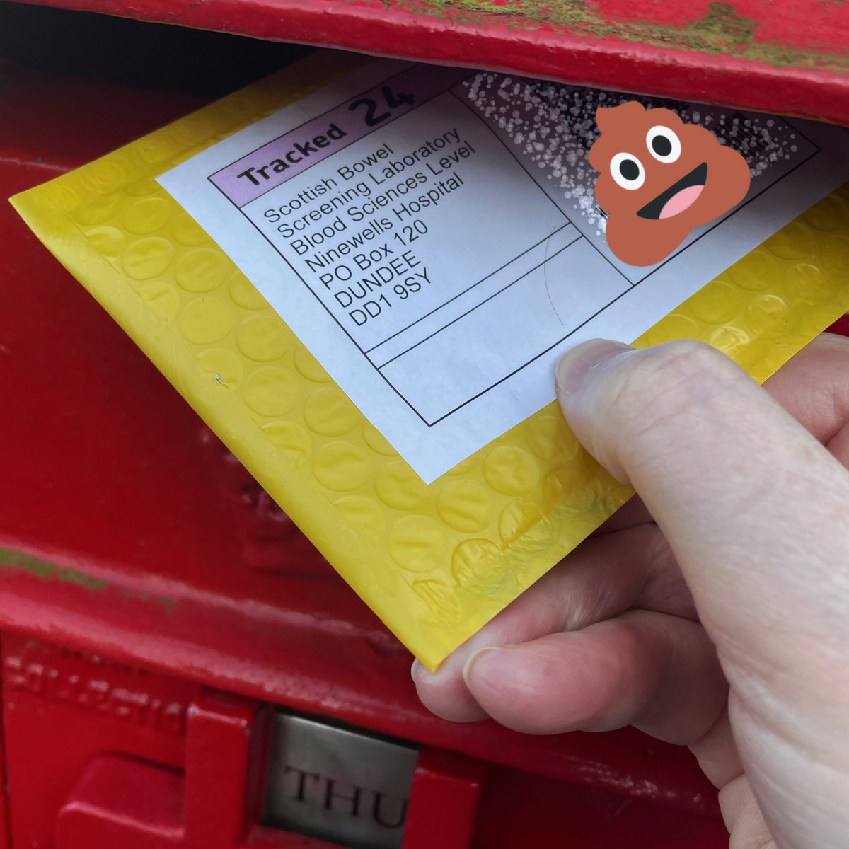 WeeDragon_J's tweet photo. Even though I'm in treatment for a different cancer and getting 3 monthly CT scans, I still have to do the regular screening tests sent out.
#BowelScreening
#BowelCancer
#BowelCancerAwareness
Jobby Letter done and sent 💩✉️📮 😳
#CatchAJobby 😂💩 https://t.co/Qxqp8mLZeB