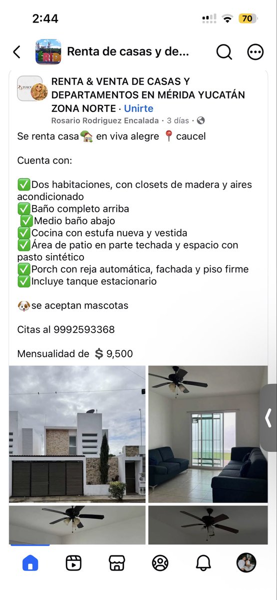 Virginiaen48621's tweet photo. Rentas en Mérida Yucatán,ganas 8mil al mes -12mil si te va bien y una persona de casi 60 años, me decía ayer ustedes tienen mucha oportunidad de estudiar y tienen muchas cosas su alcance en mis tiempos era más fácil conseguir vivienda o terrenos y es lo que ustedes ya no.☹️ https://t.co/2WjioXJb8z