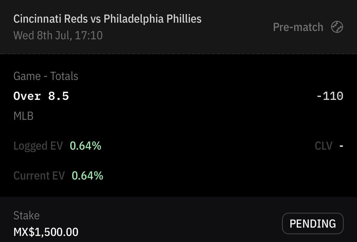 sebasbldr's tweet photo. Cubs ML Vs Orioles
Over 8.5 Phillies vs Reds 

Exito🫡 https://t.co/TBPyTJGtWH