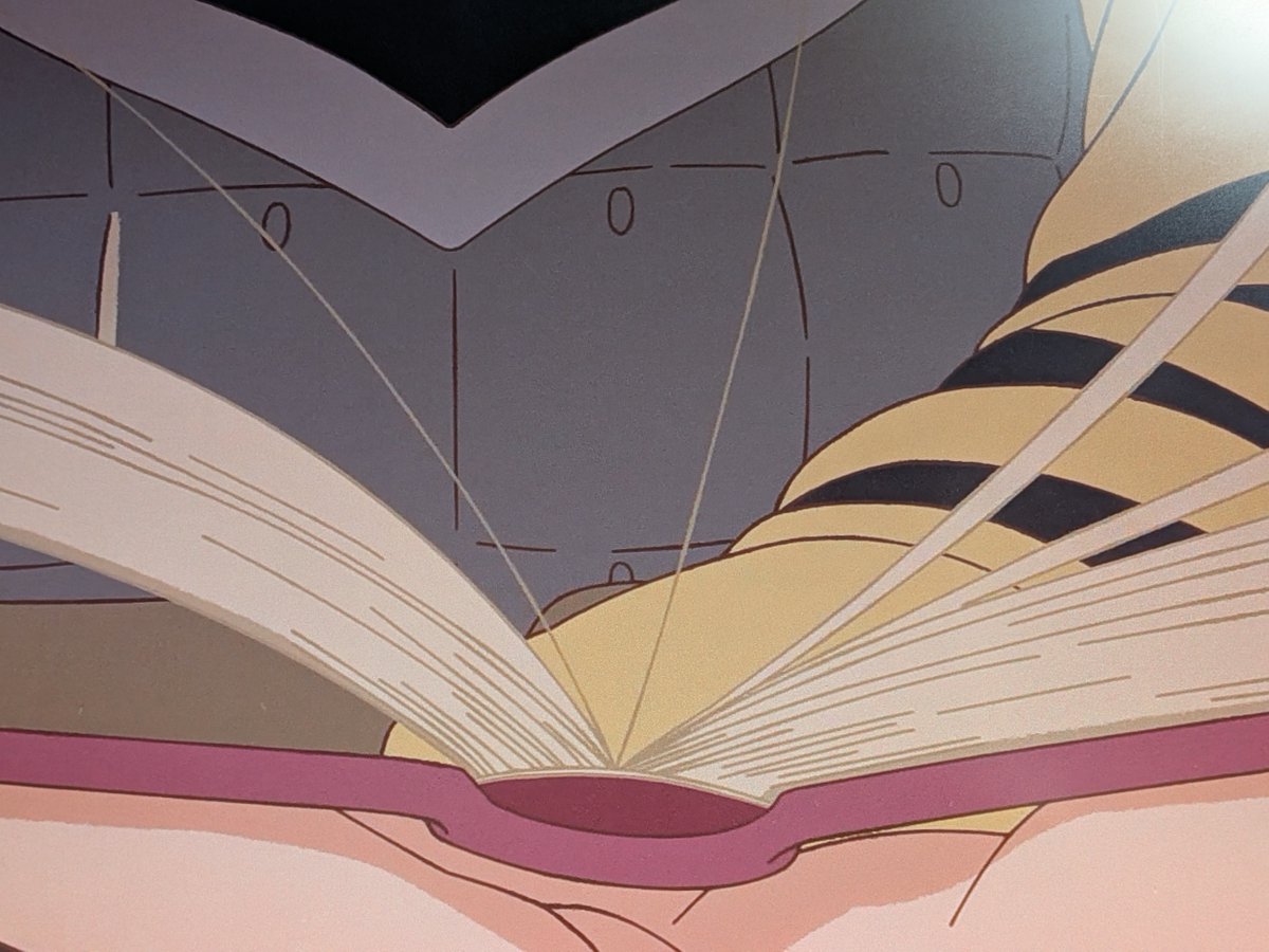 kouichi_ohnishi's tweet photo. アニメ『天幕のジャードゥーガル』は細部まで丁寧な描写で素晴らしいのだけど、ちょっぴりだけ気になったことがある。
例の書物が出てきた時、いわゆるホローバックと呼ばれる綴じ方をしていたように見えること。
この時代にこういう本はあったのかな？ https://t.co/Ltb3rOyKn4