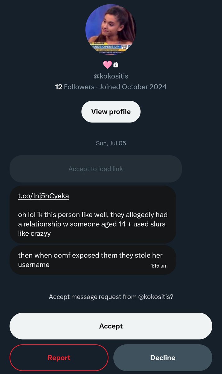 OGNEONMAMBA's tweet photo. They want me gone cause i reported them for making 🍇 jokes https://t.co/eBGWatozKA