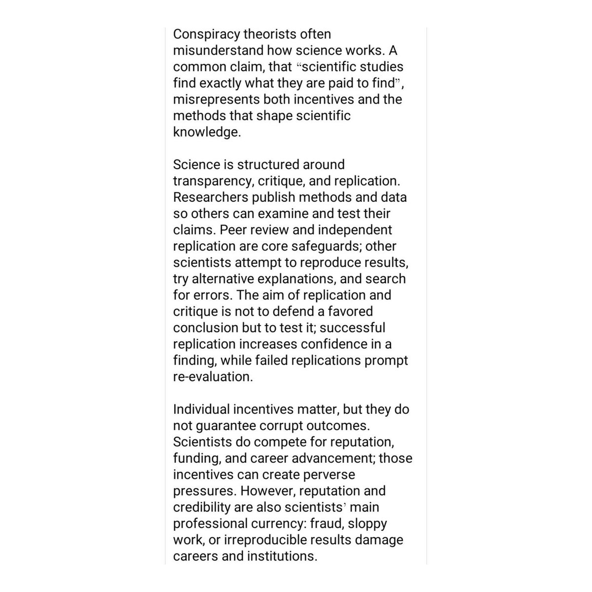 buzzingguffaw's tweet photo. #ScienceMatters
#TrustScience
#ScientificMethod
#EvidenceBased
#ScienceLiteracy
#CriticalThinking
#ThinkCritically
#Skepticism
#QuestionClaims
#EvidenceNotHype
#ResearchIntegrity
#OpenScience
#Reproducibility
#Preregistration
#OpenData
#StopMisinformation
#FactCheck https://t.co/KgYwOlJSuq