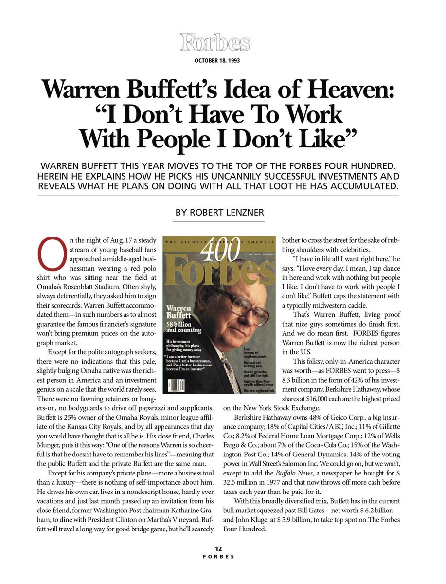 F_Compounders's tweet photo. Warren Buffett’s Idea of Heaven : https://t.co/AWvyQK1UDI
