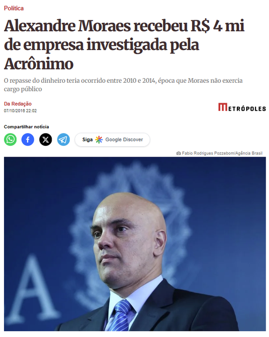 BrazilenDireita's tweet photo. Como o brasileiro tem memória curta...
Mas, vale a pena recordar essa matéria de 2016. https://t.co/fleQ4ePkX9