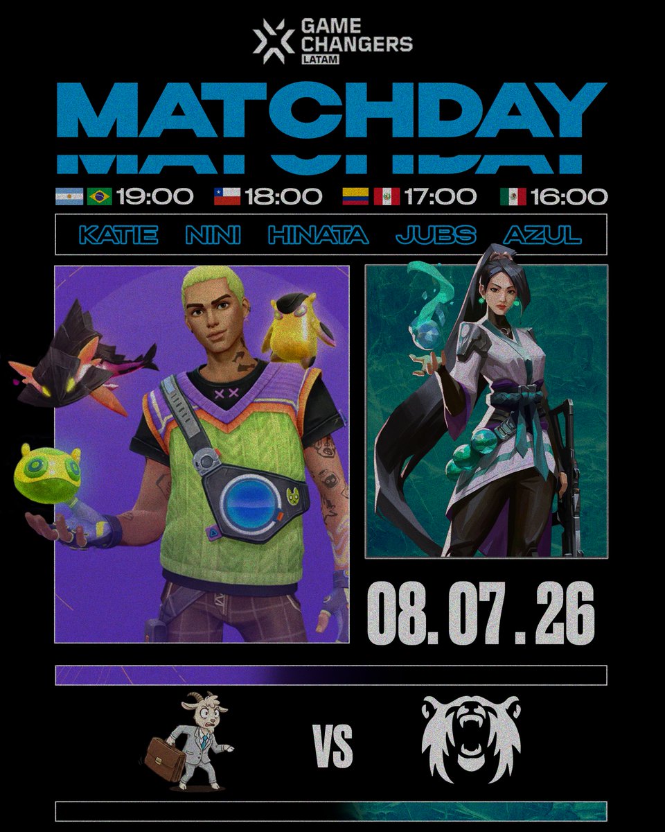 Looking4Laburo's tweet photo. Vamos en busca de esa Grand FInal 🫡 #VCTGameChangers

🆚 @PolarSquadMX 

Los esperamos ❤️ https://t.co/aMIoDa03U0