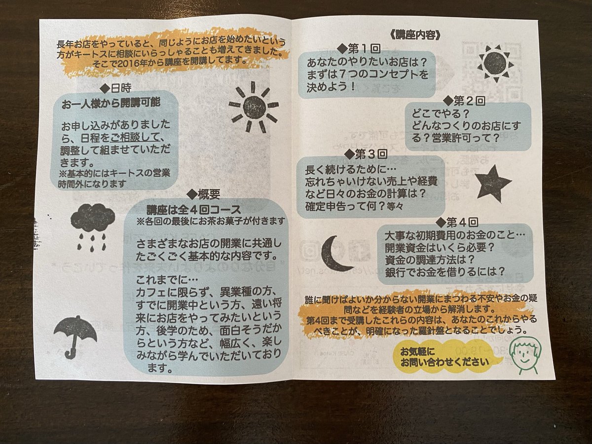 marutamafamily's tweet photo. いわきこどもプロジェクト: 「小さなお店の作り方」講座: https://t.co/f2S0PEjHcX

@CafeKiitos の「小さなお店の作り方講座」
私は起業アテンダントとして起業したその先にその人の幸せがあるような提案ができたらいいなと思っています。
カフェに限らずお店をやりたいなと思ったら受講をすすめます https://t.co/1uvyrjkYHj