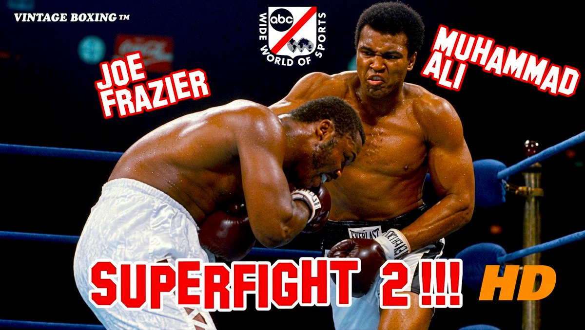 ElCholo1967's tweet photo. 🥊New Upscale on Vintage Boxing YouTube Channel 🥊Muhammad Ali vs Joe Frazier 2 (1974)  ABC Wide World of Sports 1080p 60fps https://t.co/1uHj95rLEE via @YouTube https://t.co/h2PsY4PQrK