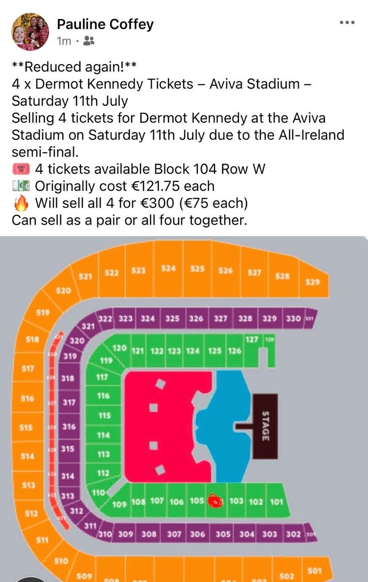 bobdebilde's tweet photo. All retweets appreciated. We can’t go cos of Louth. #gaa #ticketfairy @seidodge @RyanLarry @JP_Mc_C @KillianM2 #dermotkennedy https://t.co/Dc8gRmFZL6
