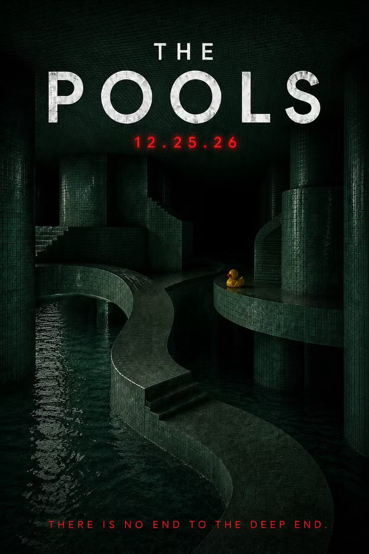 iBLOCKBUSTER's tweet photo. Tras la exitosa Película de "Backrooms", llega la película de terror titulada "THE POOLS", que se estrenará en diciembre. Esta también es la adaptación cinematográfica del meme de internet "Poolrooms", originado en una leyenda urbana https://t.co/87MerxTsDj
