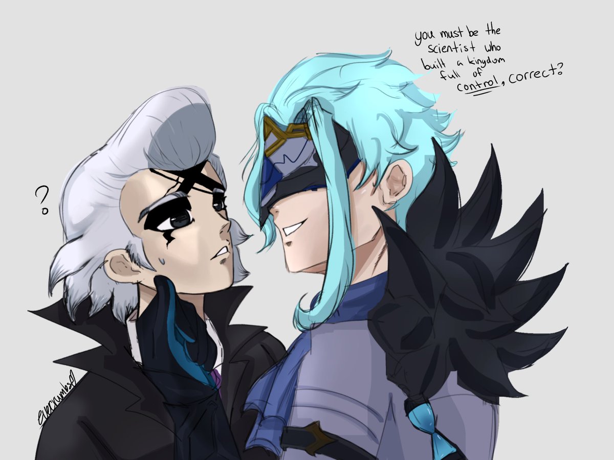 Evecrumbs's tweet photo. Two of my favorite evil doctors.  #xenohoustonwingfield #dottore #genshinimpact #drstone https://t.co/nVYxmOiEjk