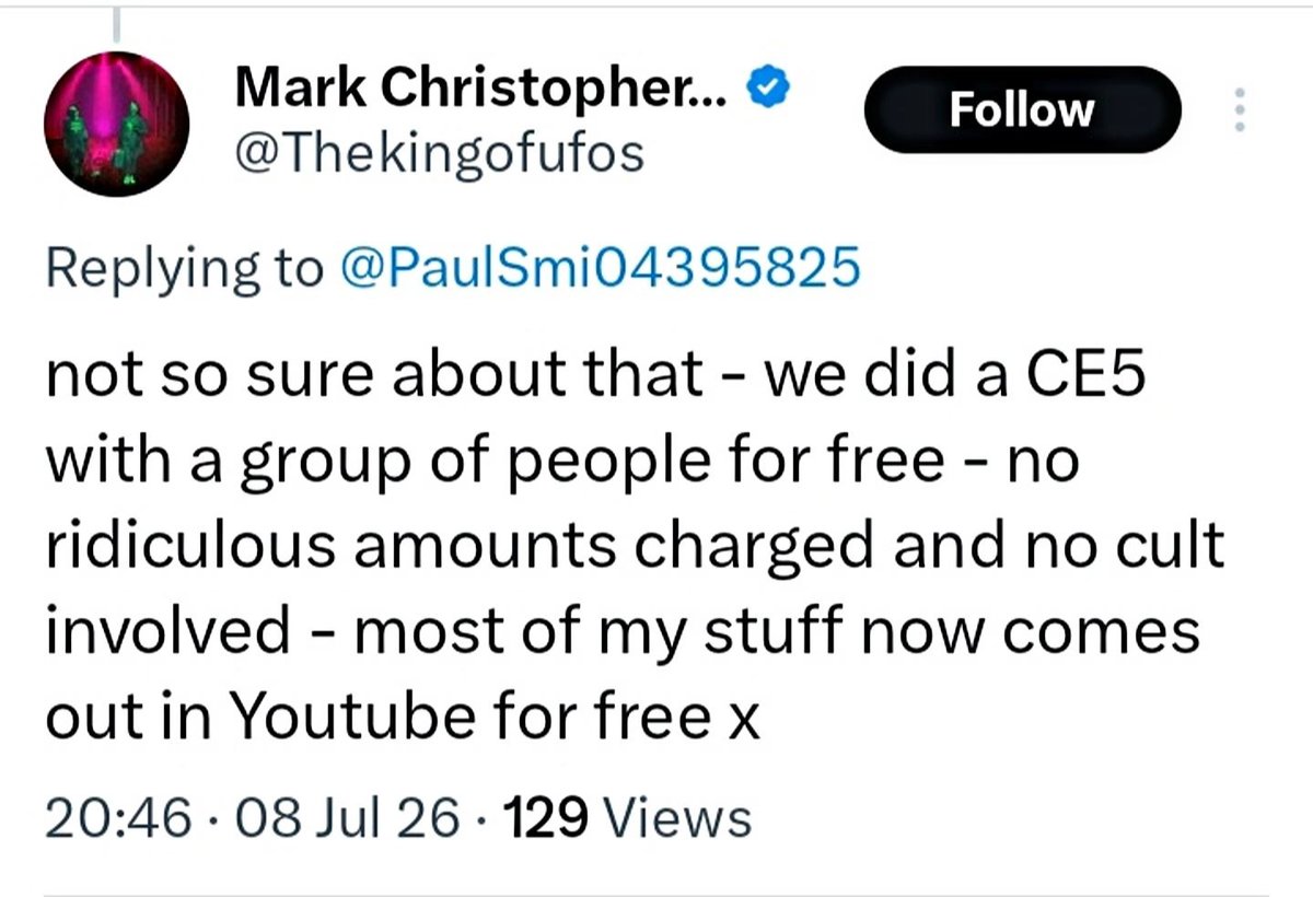 PaulSmi04395825's tweet photo. Dr. Steven Greer PROMOTES people do do their own CE5 events and all the materials he uses are FREE on his websites and YouTube.

He also directs:

1) CSETI

2) The Disclosure Project &amp; 

3) Disclosure Foundation

Which all necessitate funding. 💰 https://t.co/JuXGbBe30G