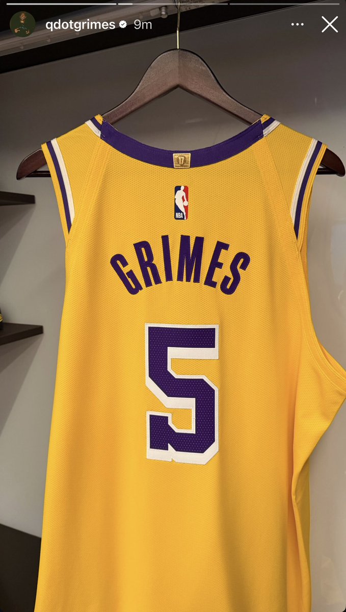 Lebronsseed's tweet photo. Quentin is a laker!!🥹💜💛 #nba #lakers @qdotgrimes https://t.co/QiTdzJkdaO