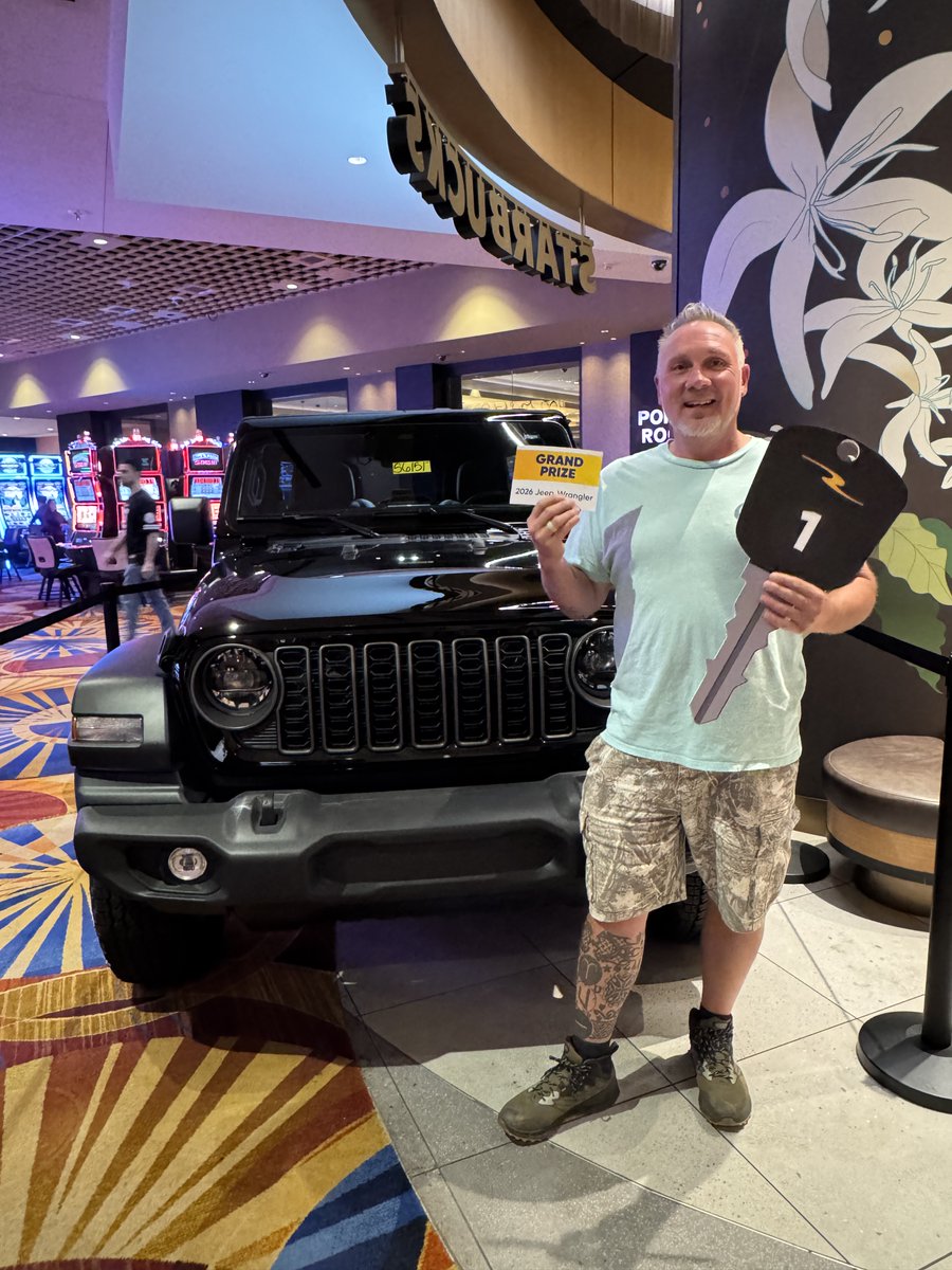 WinBigRivers's tweet photo. Red, white, and WRANGLER! 🇺🇸✨

Talk about kicking off the 4th of July weekend with a bang! On July 2nd, we officially handed over the keys to our lucky winner! 🔑🚙

Gambling Problem? Call 1-800-GAMBLER. https://t.co/0ZQc0iX0rg