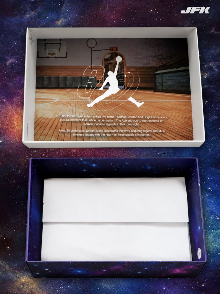 JustFreshKicks's tweet photo. BREAKING: This year's Air Jordan 9 "Space Jam" will come with special packaging 😳🚀 https://t.co/HO2Ry3KYPX