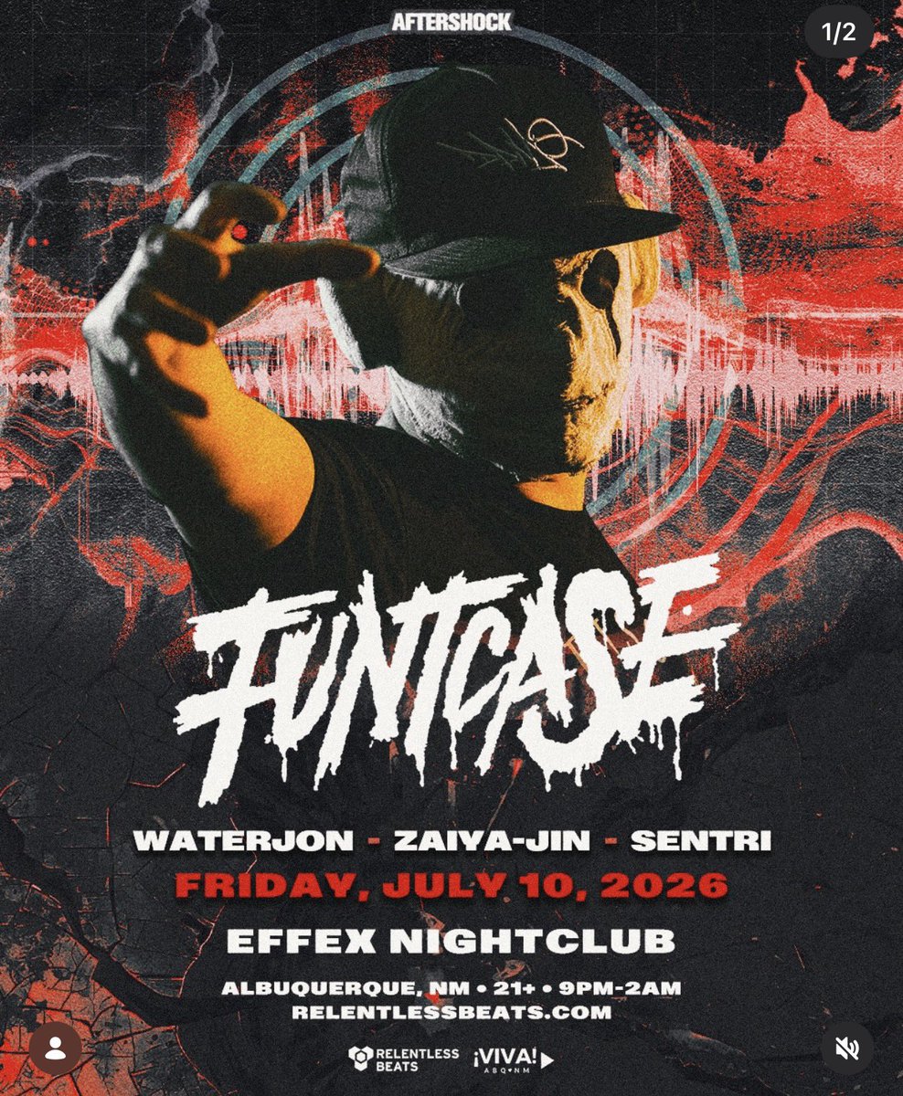 EnciniasTrevor's tweet photo. 3 days!!!!! The legend @FuntCaseUK returns to Effex night club to bring nothing but madness!! Make sure to get your tickets!! @vivaabq @RelentlessBeats https://t.co/B31CGbsx8P