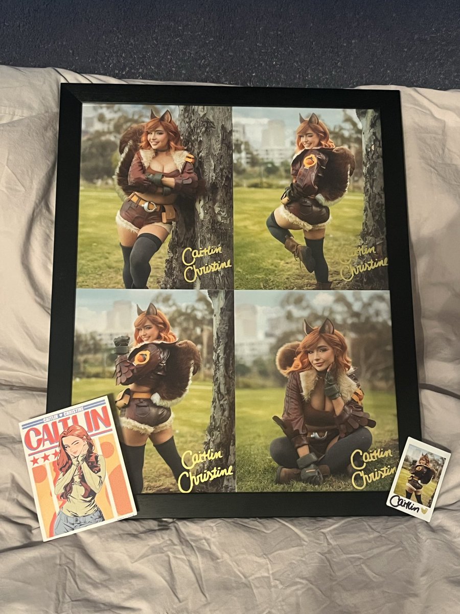 DaleTheFriz's tweet photo. Just received my prints from @caitchristinee . Great early birthday present, they are amazing. Can’t wait to get this frame on my wall. Thank you so much. The Squirrel Girl outfit is amazing! https://t.co/Avg9faDZyG
