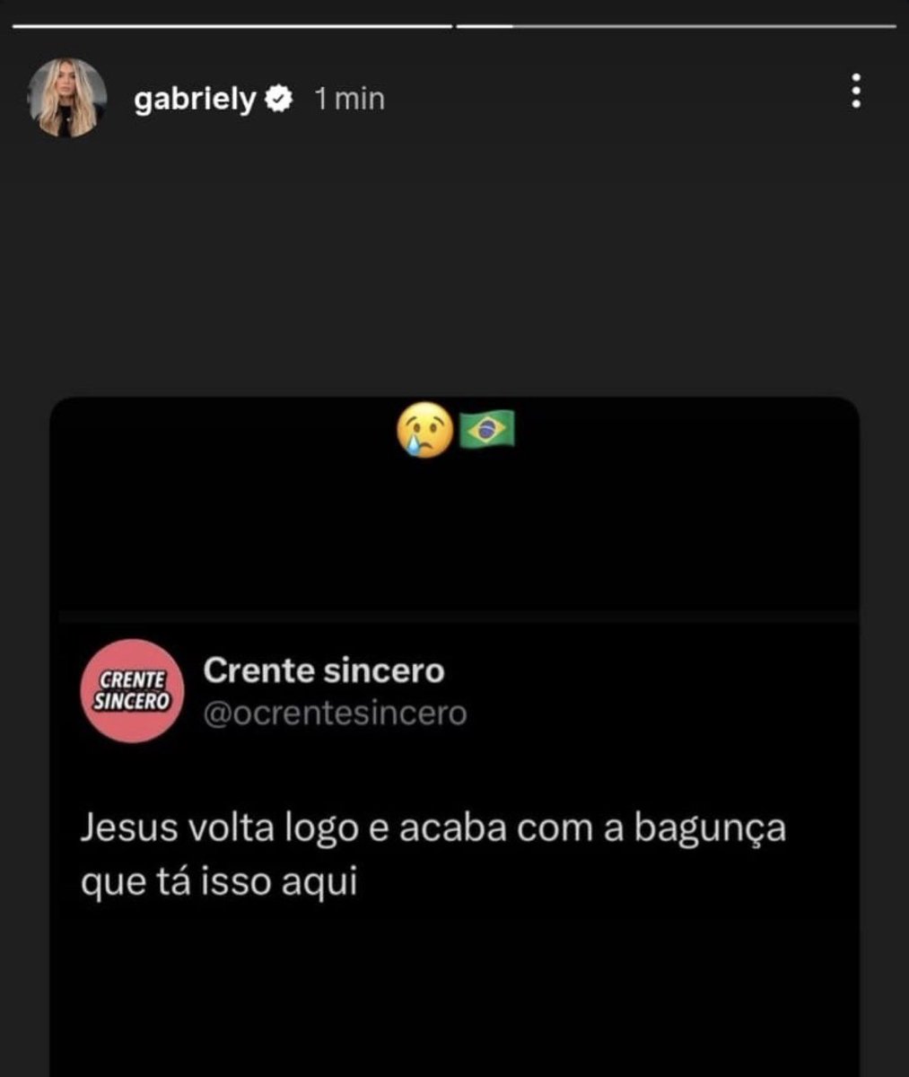fnandavv's tweet photo. gente ??? 
que realidade paralela bizarra que vocês criaram em torno de um casal que vocês nem conhecem é essa??
meio que os dois são fanáticos e envolvem religião em tudo e isso aqui é um storie dela no dia que o lula foi eleito https://t.co/9AXognzPUh