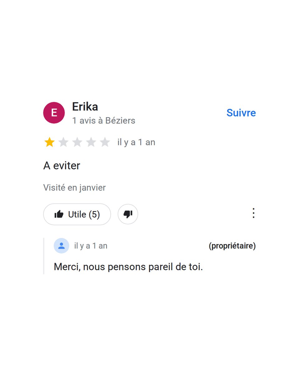 GetRevyo's tweet photo. Deux mots d'avis, sept mots de réponse : l'efficacité à la française. https://t.co/ZOO7ETJ2iq