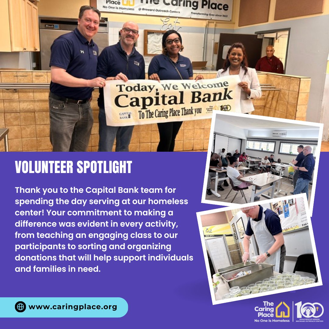 No1isHomeless's tweet photo. Thank you to the Capital Bank team for spending the day serving at our homeless center!

We are grateful for your partnership and for investing your time and talents to bring hope and encouragement to others.
#No1IsHomeless https://t.co/aMiakipN1p