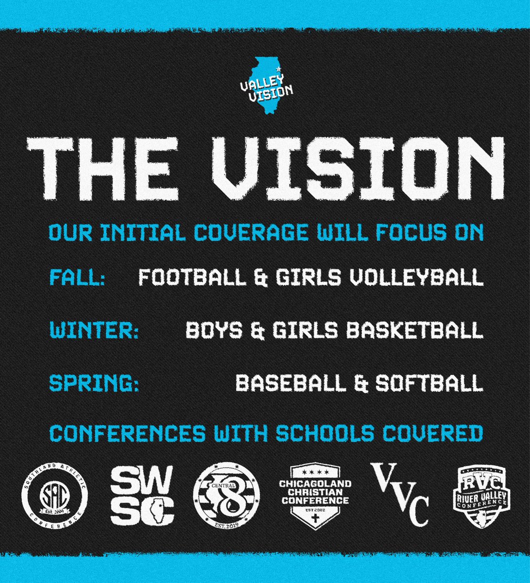 ValleyVisionIL's tweet photo. 𝙒𝙚𝙡𝙘𝙤𝙢𝙚 𝙩𝙤 𝙑𝙖𝙡𝙡𝙚𝙮 𝙑𝙞𝙨𝙞𝙤𝙣 𝙎𝙥𝙤𝙧𝙩𝙨!

The vision of this project is to provide coverage of prep sports in and around the Kankakee River Valley through the use of social media.

We are excited to get started!

#VisionoftheValley https://t.co/rlovRsmPRK