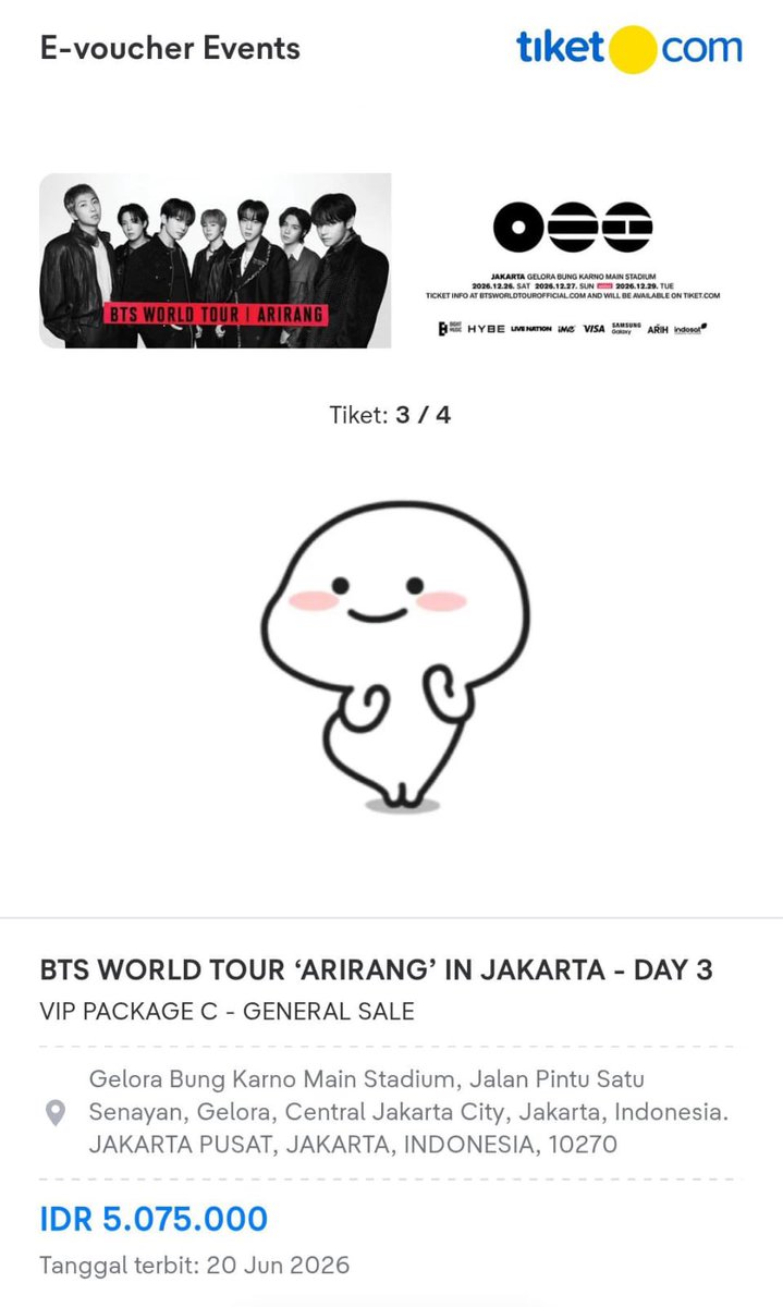 ziraptt's tweet photo. WTS BTS WORLD TOUR DAY 3

 — VIP A + VIP C PRESALE WV 12.03 
— AVAIL 4 TIX 
— BISA FULLPAY / DP / CICILAN  ( BEDA HARGA )

tag wts wtb vip bts day 3 https://t.co/eryx0ZiO8M