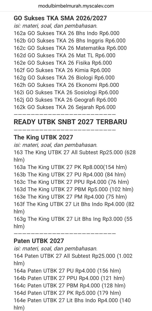 ★ 𝐧𝐚𝐧𝐚 | ebook TKA SNBT UTUL UGM SIMAK UI tweet media