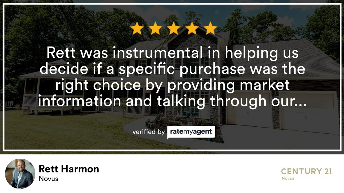 rettharmon's tweet photo. My latest RateMyAgent review in Douglas County.
GA 243643
https://t.co/Tm7hayBfvq

...
#ratemyagent #realestate #Century__Novus https://t.co/izjXGK6wTY