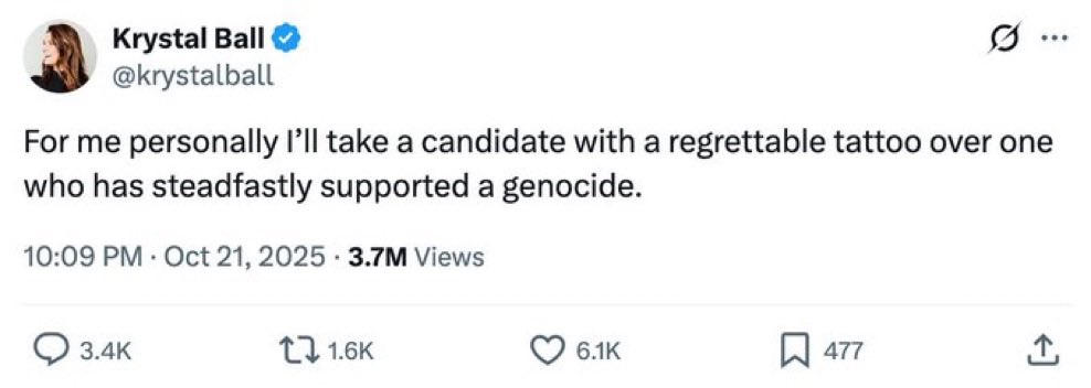 wholemars's tweet photo. It’s the hypocrisy for me. Nazi tattoo is okay if he’s our candidate, but let’s try and destroy Tesla over the Musk Nazi Salute hoax, even if we set back clean energy and EVs in the process. 

Absolutely dishonest and hypocritical. https://t.co/AQhwmbbzK5