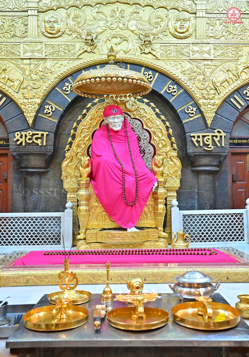 SSSTShirdi's tweet photo. *!! ॐ साई राम !!*
*श्री साईबाबा संस्थान विश्वस्त व्यवस्था,शिर्डी*
*!! ॐ Sai Ram !!*
*Shri Saibaba Sansthan Trust, Shirdi*
≈≈≈≈≈≈≈≈≈≈≈≈≈≈≈≈≈ 
*आरती :-शेजारती*
*बुधवार ०८ जुलै २०२६*  
*Aarti :-Shejarti*
*Wednesday 08 July 2026* https://t.co/A6fSmer6QR