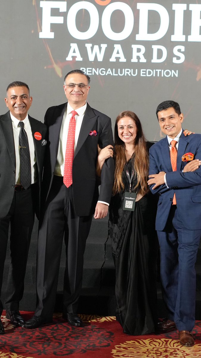 eazydiner's tweet photo. The minds behind the vision, together at the EazyDiner Foodie Awards.
Here's to celebrating the people shaping India's dining landscape. @KapilChopra72 @prakhar_kapoor @sachinpabreja @Ahana010 https://t.co/4xvZ6fwFJ4