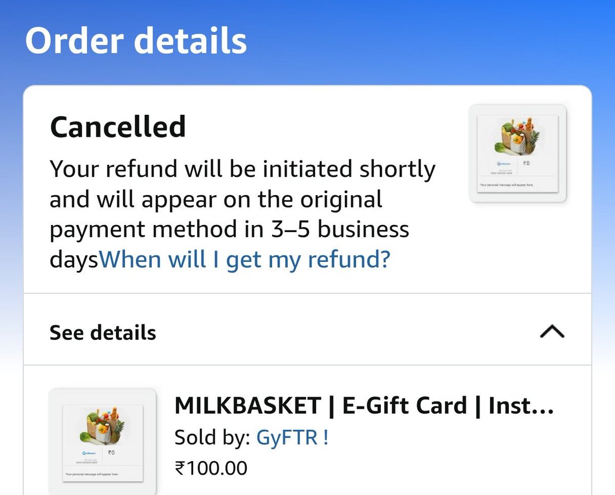 PresenceSquid's tweet photo. @ccg33k PSA- It's been there for a while. I had placed a test order for 100 back in May but never got the voucher. Had to get refund from cc. Please try small values first. Hopefully that was a temp issue. https://t.co/VQSMJnm1SL