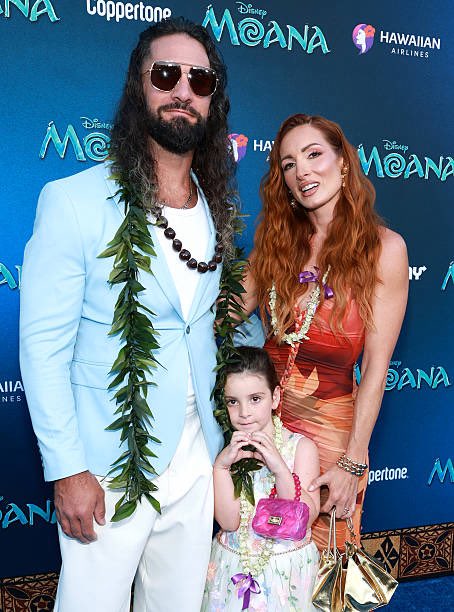 BeckyLynchWWE's tweet photo. THE MAN (and her wonderful family) AND MOANA! We’re big Moana fans in this house and can tell you this movie is amazing…. And it’s not just ME saying it…..ROUX SAYS IT!!! https://t.co/W2bshj0NlF