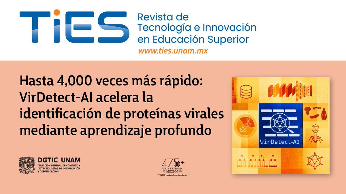UNAMdigital's tweet photo. ¿Cómo detectar un virus que no se parece a nada conocido? 🤔🦠

Conoce más de una herramienta capaz de reconocer patrones en secuencias poco similares a las ya registradas y explorar la diversidad viral. 

#RevistaTiES 👉🏻 https://t.co/O0hiQ8Cwj2 https://t.co/ZzZdKbOCP4