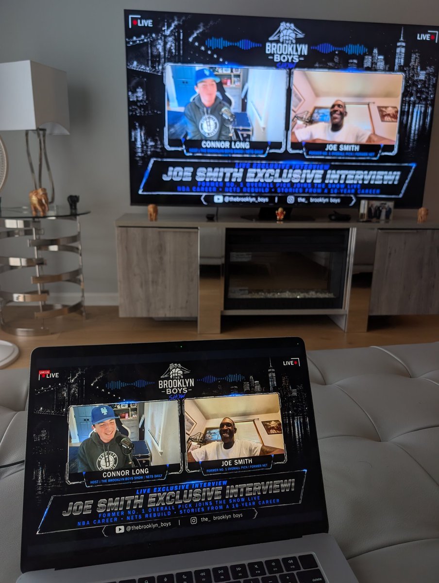 NRMedia50's tweet photo. TUNE IN NOW 

Our Guy And NBA Legend Joe Smith @JoeBeast95 Live On Our Friend Connor Long's @connor_long15 Brooklyn Boys Show Right Now @JoshWoolever @NetsDaily🏀🔥🔥🔥🚀🚀🚀 #TalentAgent #TheBrooklynBoys #NationsBest #JoeSmith #NetsDaily #BrooklynNets 
https://t.co/FxzFgv1Ca1 https://t.co/dZSnh7leRF