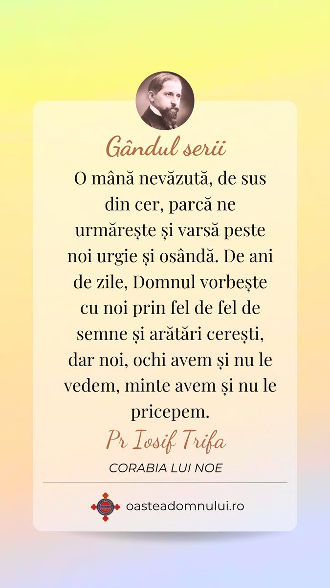 Oastea_Domnului's tweet photo. Gândul serii
Semnele şi arătările cereşti ce ne urmăresc de...
#suflet #ortodoxie #rugaciune #mantuire #biserica #ortodox #crestinism #credinta #spiritualitate #oasteadomnuluitv #OasteaDomnuluiTV #oasteadomnului #OasteaDomnului #orthodox #faith #spirituality https://t.co/12WfOEjPcn