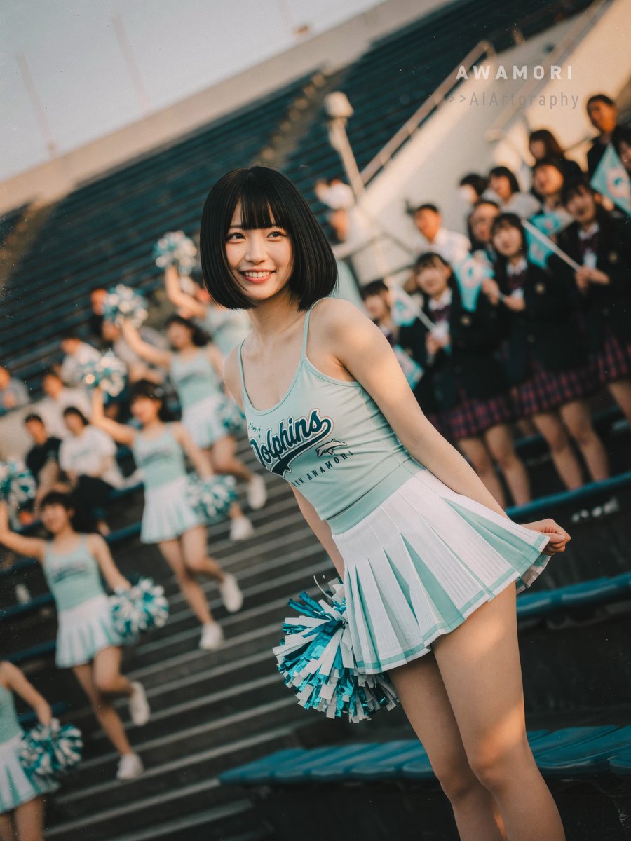 2022Awa's tweet photo. #cheerleaders #aiportrait #aiphotography #aigravure #aigirl #photoshop #lightroom #photorealism #grok_imagine #4K https://t.co/IXjIBuhLTp