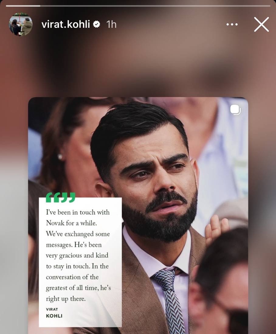 BluntIndianGal's tweet photo. Yesterday some fanbase were talking about aura outside India, today Kohli and Djokovic owned them 😂🔥 https://t.co/tQtK4WI2v5