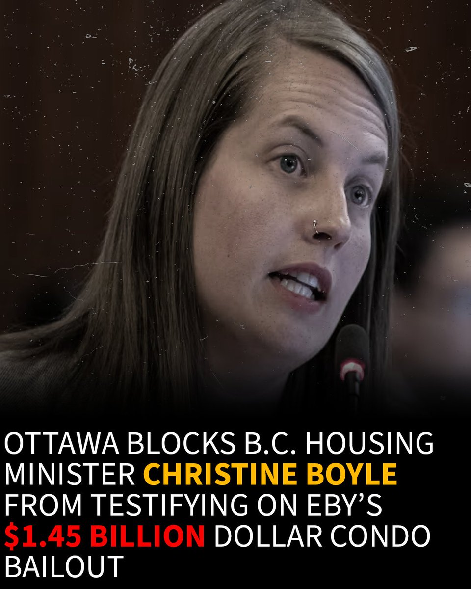 JohnRustad4BC's tweet photo. This is exactly why people are fed up. Eby’s government is spending $1.45 billion of taxpayers’ money to bail out condo developers who overbuilt and overpriced, and when the opposition tries to get basic answers in Ottawa, the Liberals shut it down.

Christine Boyle should be willing to explain why BC taxpayers are on the hook for over a billion dollars while young people still can’t afford a home. Instead, both the B.C. NDP and Ottawa are working together to avoid accountability. That tells you everything you need to know about this deal.