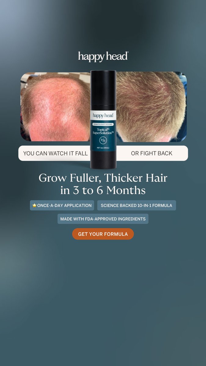 HiHappyHead's tweet photo. 🚨 Tired of hair loss? Get the strongest FDA-approved ingredients delivered discreetly to your door!