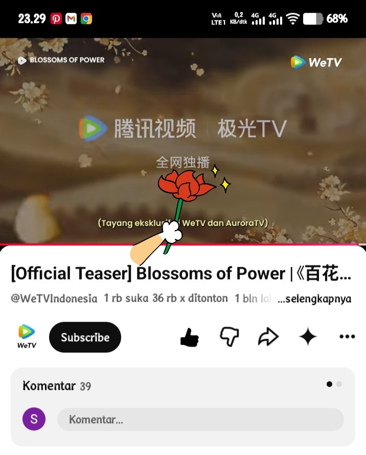 BlossomsofPower's tweet photo. Example:

Hope Blossom of Power become a blockbuster historical drama in this year. Shen Xi He &amp; Xiao Yong’s is the perfect chemistry of love bridled by fate. So, let’s get gratify opportunity! 

#BlossomOfPower 
#BloomWithBOP 
#百花杀 
#HeYu #MengZiyi https://t.co/8DPEFNVepG