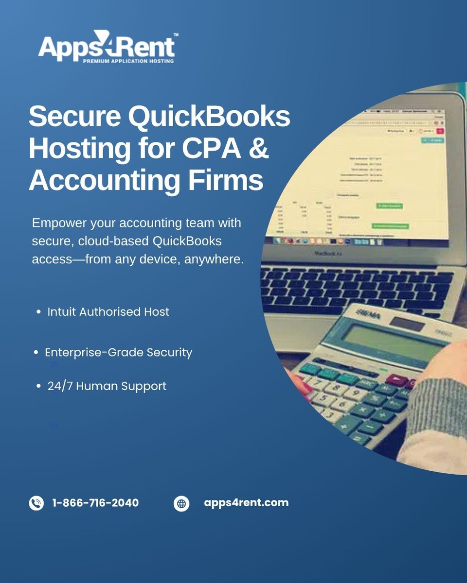Apps4Rent's tweet photo. Cloud-hosted QuickBooks that keeps your CPA firm productive and secure.
Learn more about secure CPA cloud hosting: https://t.co/raVPKDJZ2d
#CloudComputing #CPA #AccountingSoftware #CloudHosting #QuickBooks #QuickBooksHosting #HostedQuickBooks #SecureAccounting #Apps4Rent https://t.co/X5dRNLuxdy